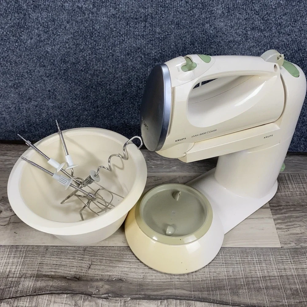 Krups 3Mix 8008‎ Combi Model F506 F507 White Hand Mixer Stand Attachments TESTED
